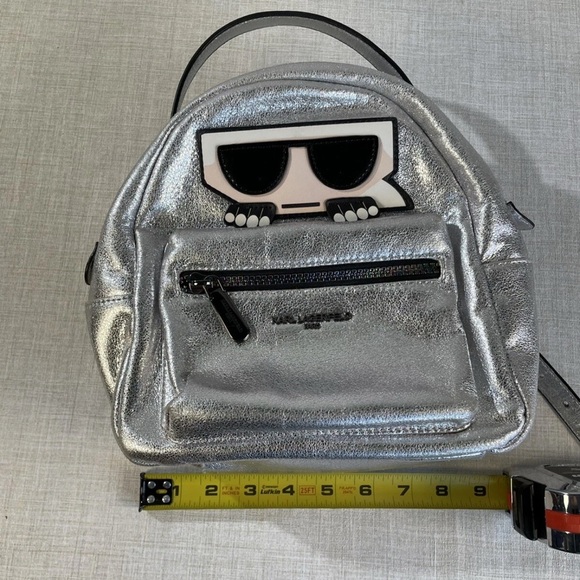 Karl Lagerfeld Silver Mini Backpack - Picture 12 of 13
